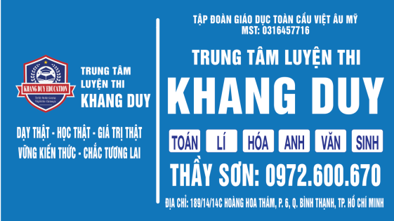 Trung Tâm Luyện Thi Khang Duy -KDU